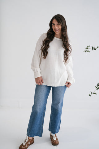 Winter Glow Crew Neck Knit Sweater