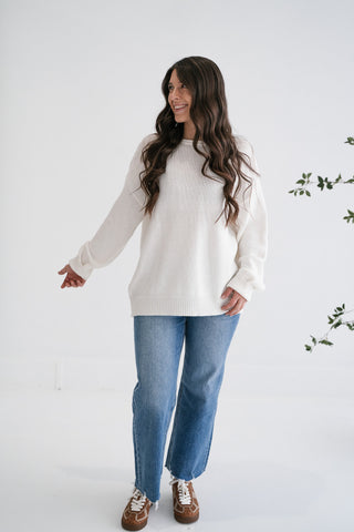 Winter Glow Crew Neck Knit Sweater
