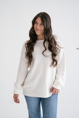 Winter Glow Crew Neck Knit Sweater