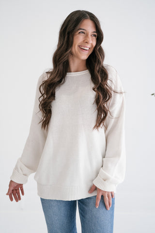 Winter Glow Crew Neck Knit Sweater