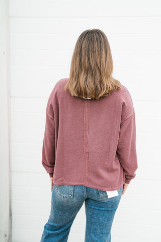 Hidden Valley Thermal Long Sleeve Top - Burgundy
