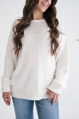 Winter Glow Crew Neck Knit Sweater