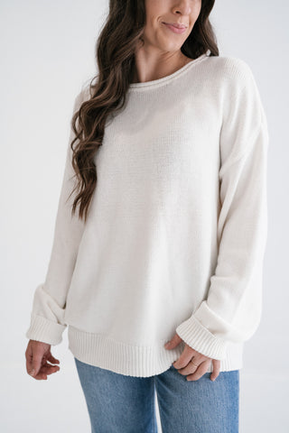 Winter Glow Crew Neck Knit Sweater