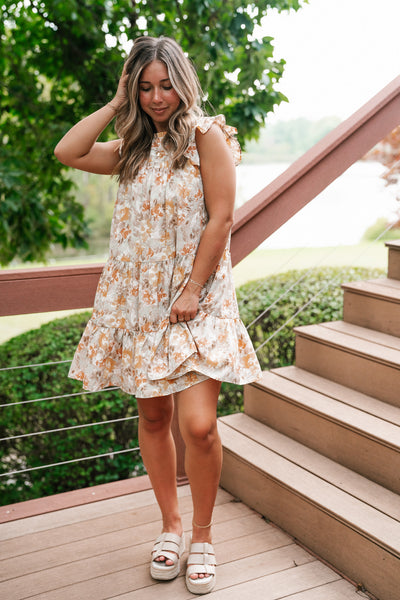 Keep It Bright Floral Mini Dress