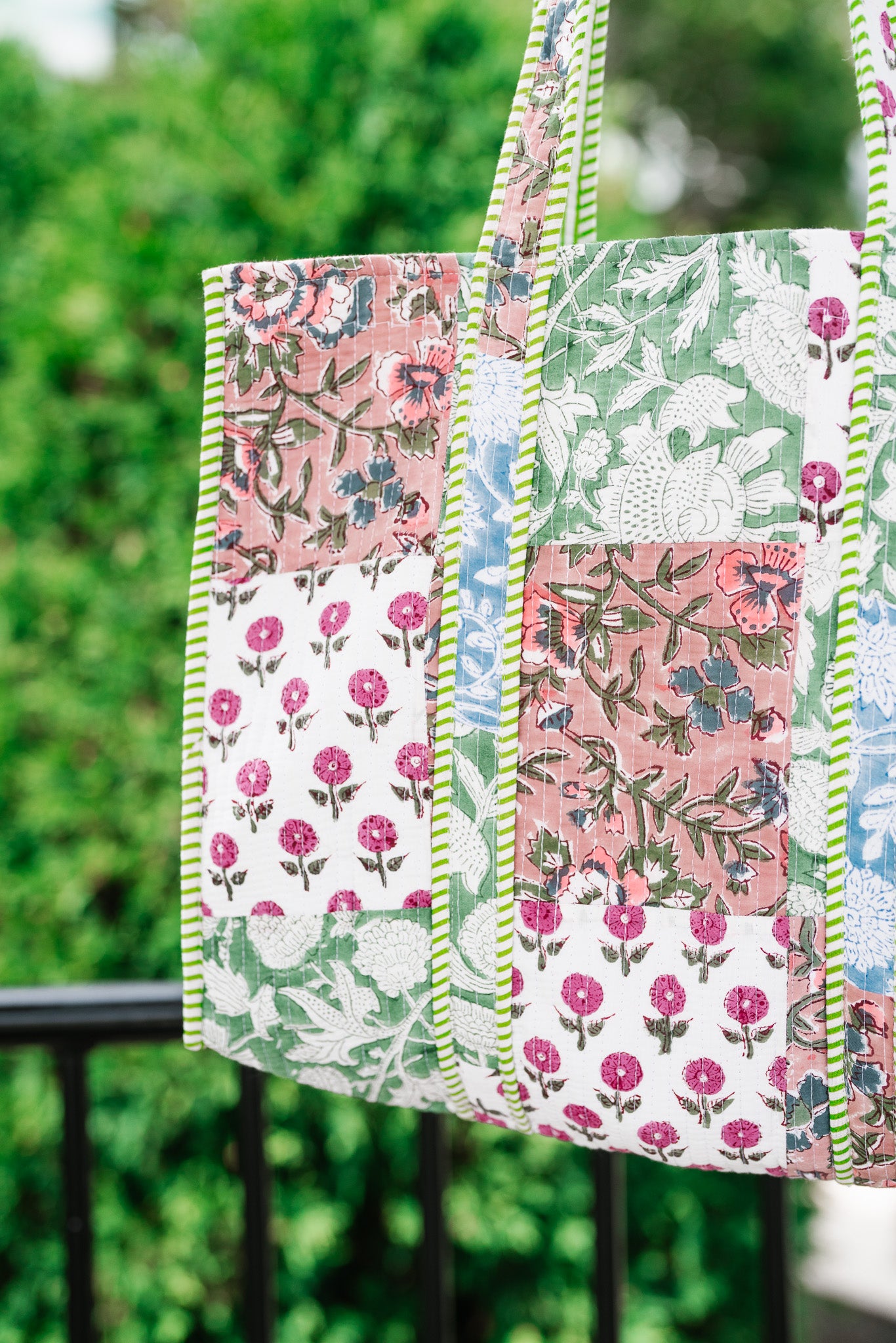 New Horizons Patchwork Carryall Tote