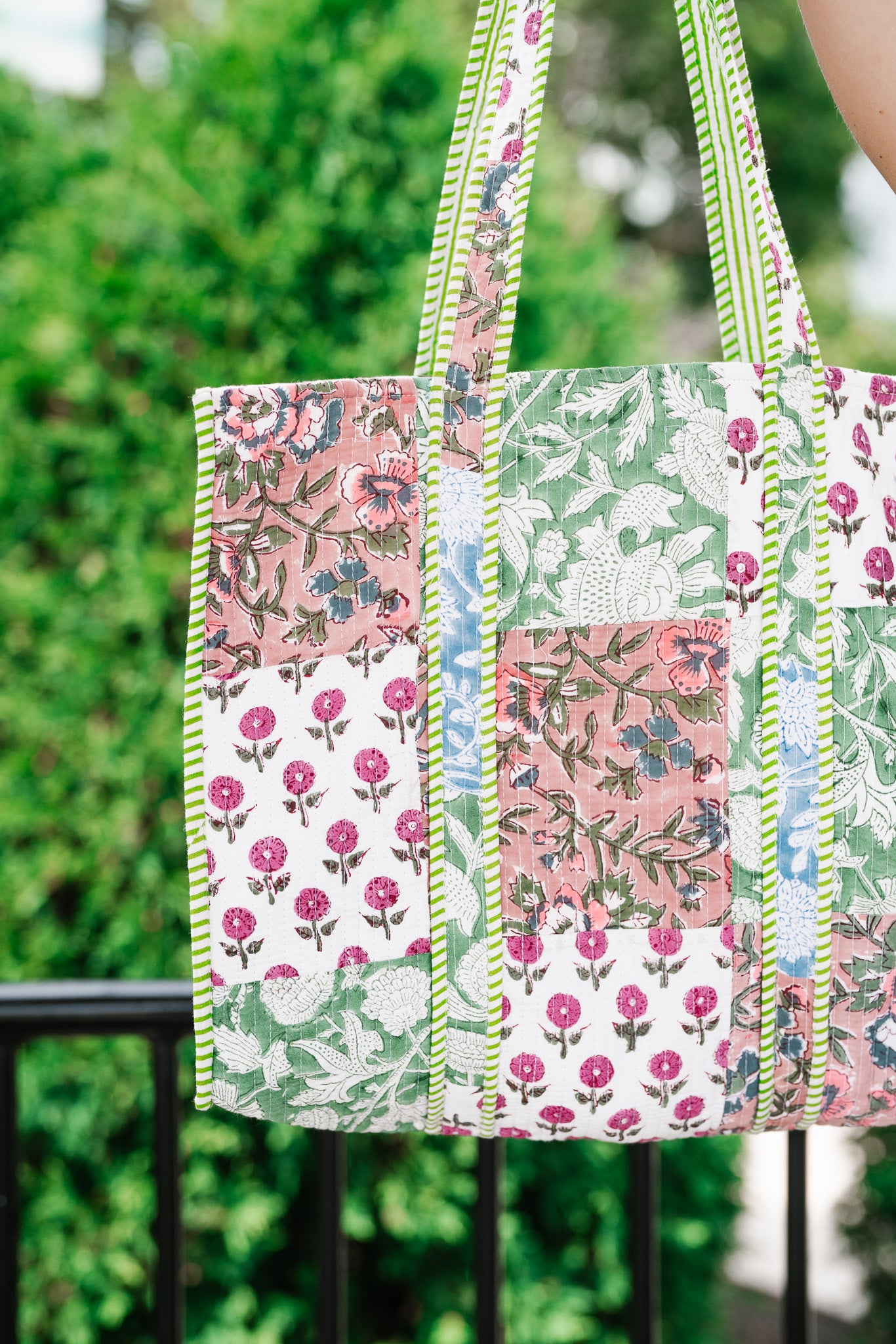 New Horizons Patchwork Carryall Tote