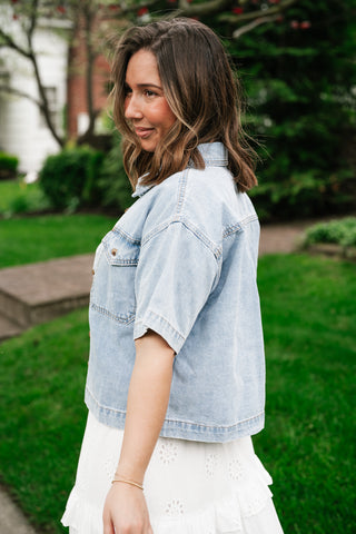Broken In Denim Button Up Jacket