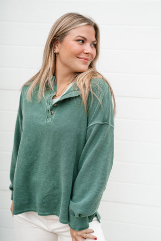 Hidden Valley Thermal Long Sleeve Top - Olive