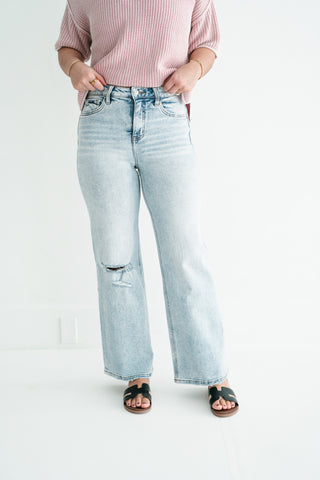 Lovervet Lyla Tummy Control High Rise Wide Leg Jeans