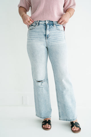 Lovervet Lyla Tummy Control High Rise Wide Leg Jeans