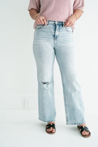 Lovervet Lyla Tummy Control High Rise Wide Leg Jeans