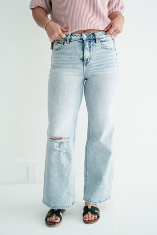 Lovervet Lyla Tummy Control High Rise Wide Leg Jeans