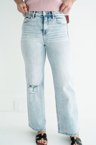 Lovervet Lyla Tummy Control High Rise Wide Leg Jeans