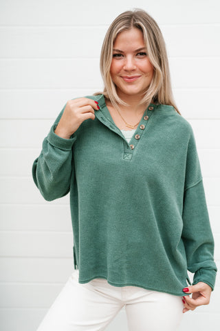 Hidden Valley Thermal Long Sleeve Top - Olive