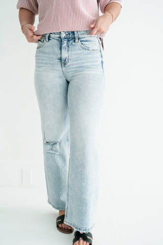 Lovervet Lyla Tummy Control High Rise Wide Leg Jeans