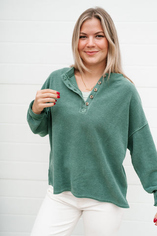 Hidden Valley Thermal Long Sleeve Top - Olive