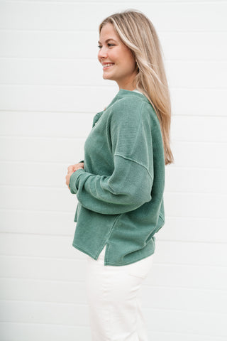 Hidden Valley Thermal Long Sleeve Top - Olive
