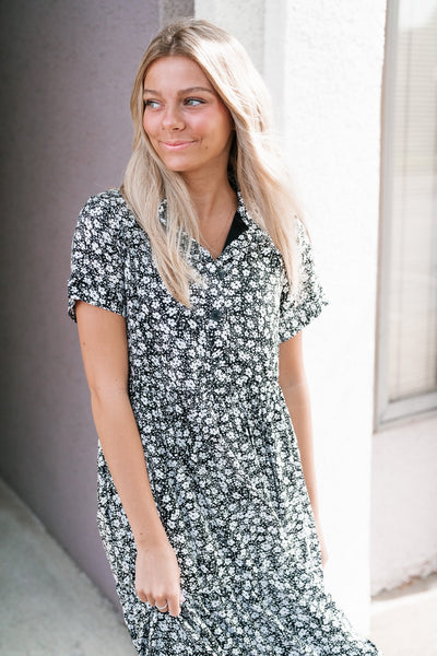 My First Pick Floral Button Down Dress