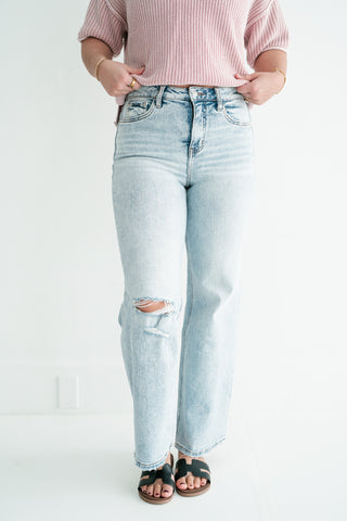 Lovervet Lyla Tummy Control High Rise Wide Leg Jeans