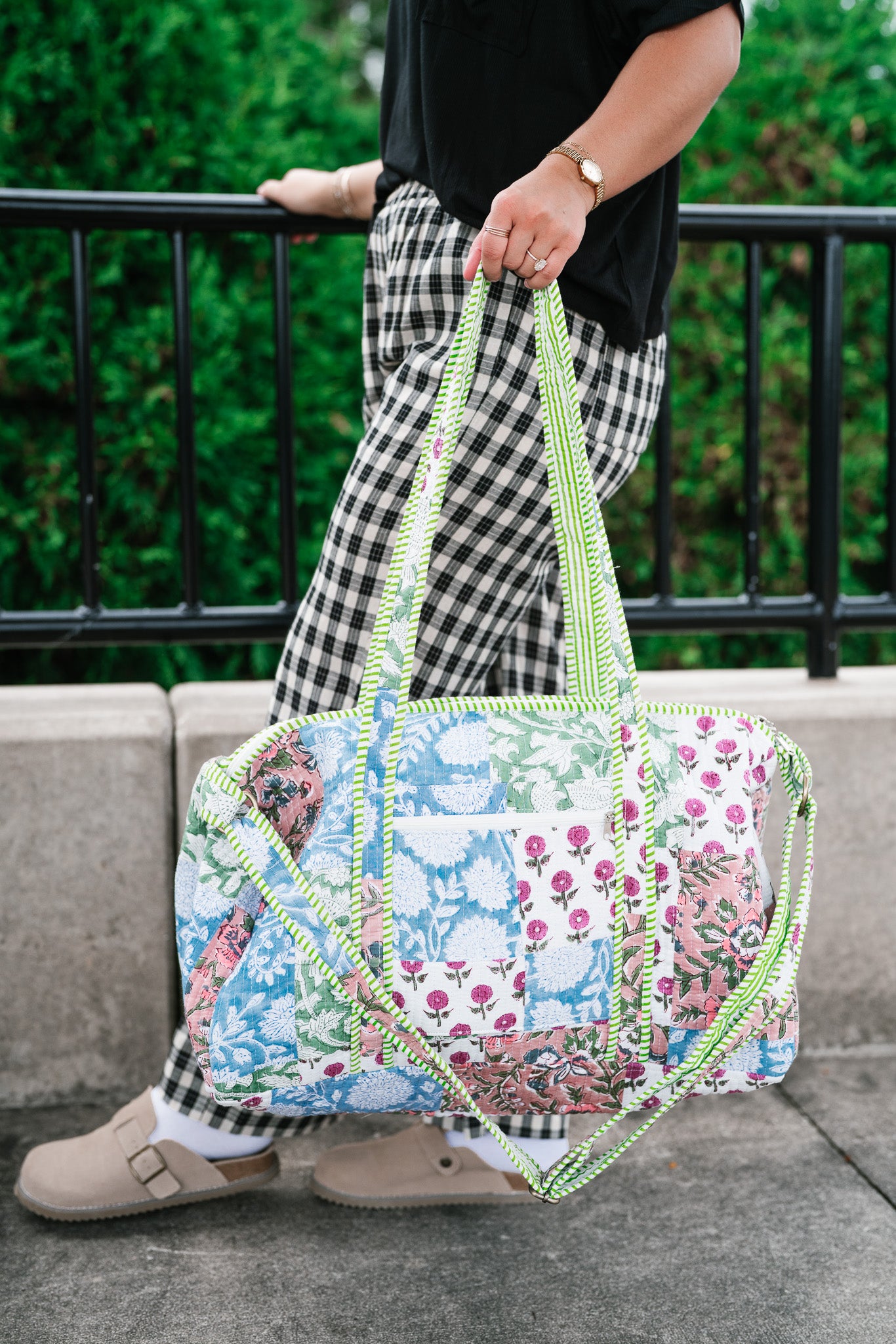 New Horizons Patchwork Duffle Bag