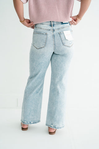 Lovervet Lyla Tummy Control High Rise Wide Leg Jeans