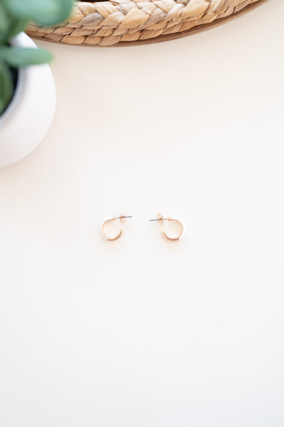 White & Gold Hoop Earrings