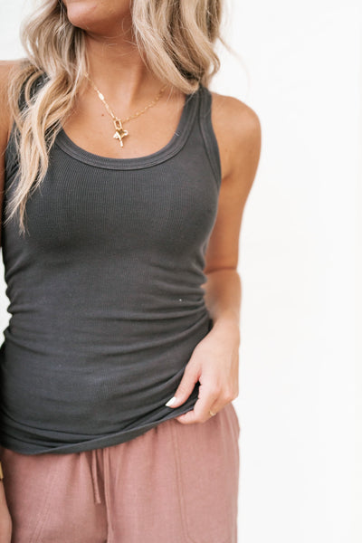 Got Your Back Ribbed Scoop Neck Tank