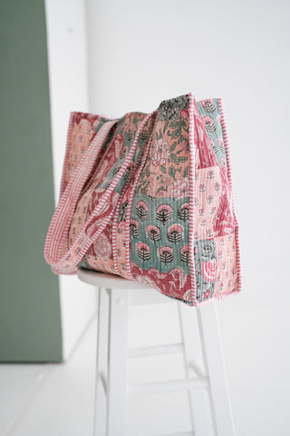 Rosewood Patchwork Tote
