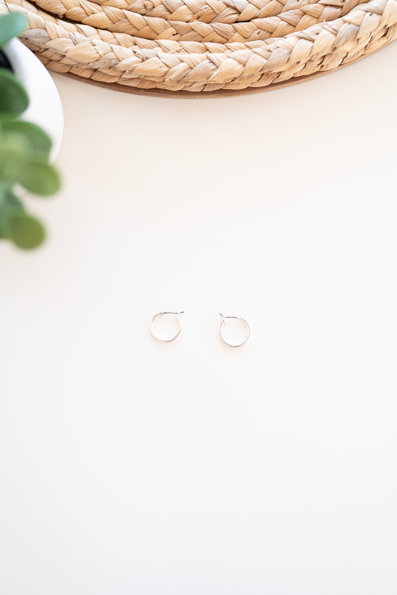 Posey Hoop Earrings-Silver