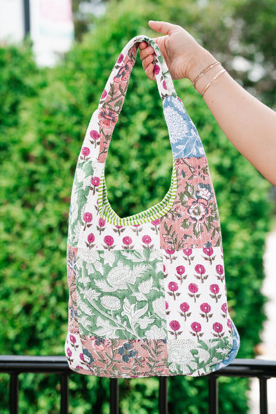 New Horizons Patchwork Shoulder Bag