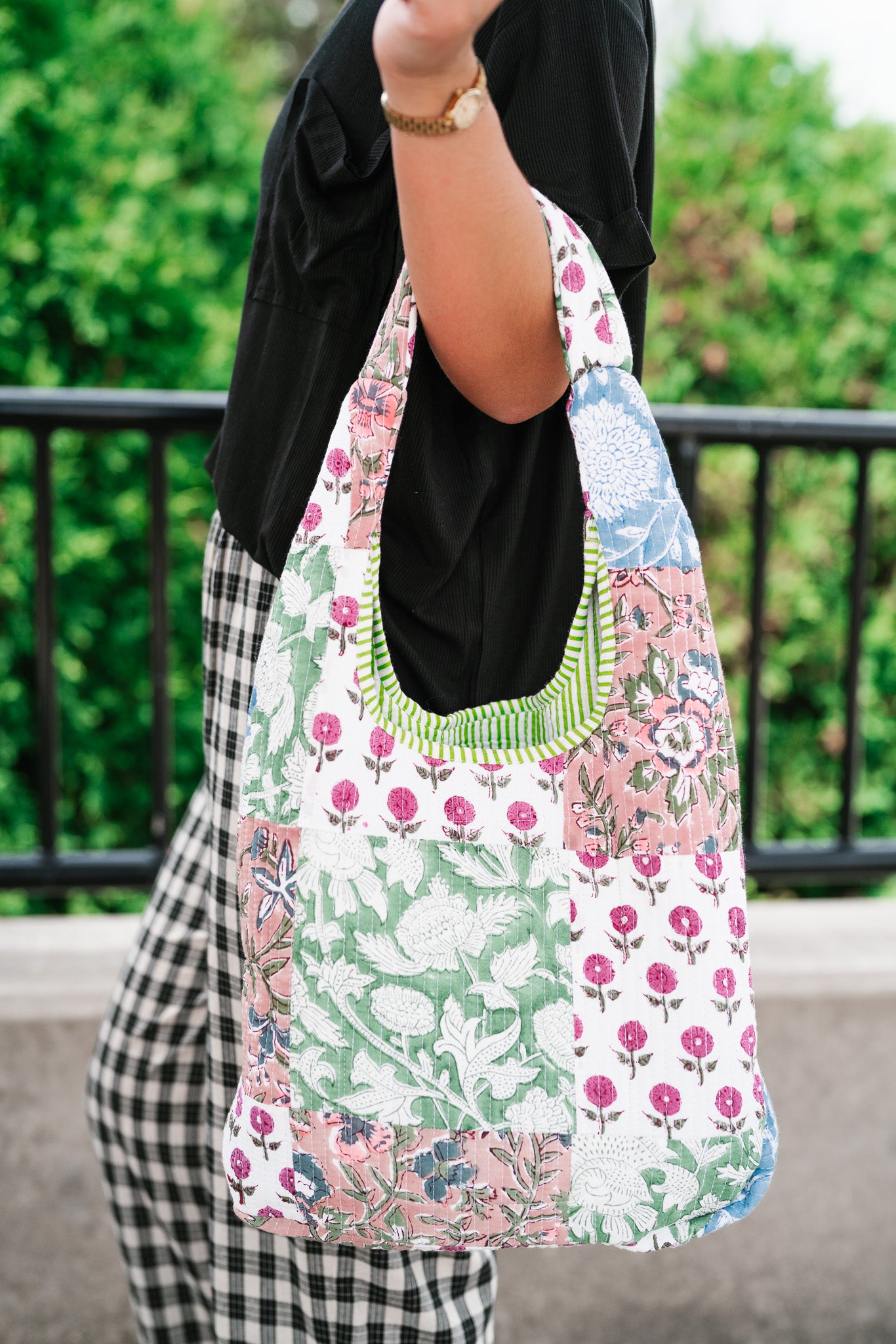 New Horizons Patchwork Shoulder Bag