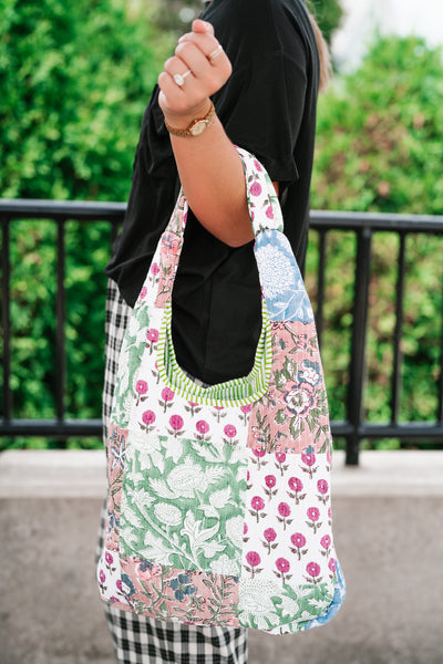 New Horizons Patchwork Shoulder Bag