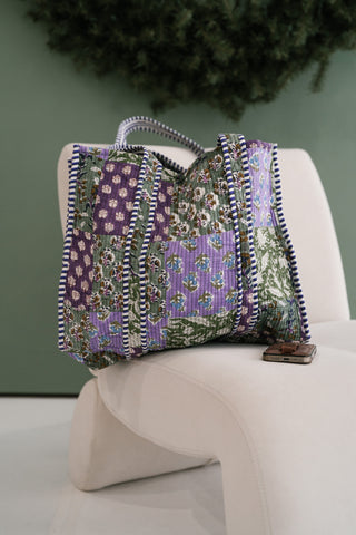 Spring Orchard Patchwork Tote