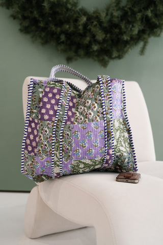 Spring Orchard Patchwork Tote