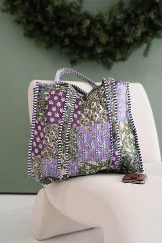 Spring Orchard Patchwork Tote