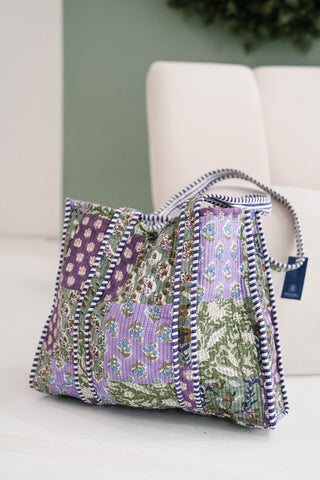 Spring Orchard Patchwork Tote