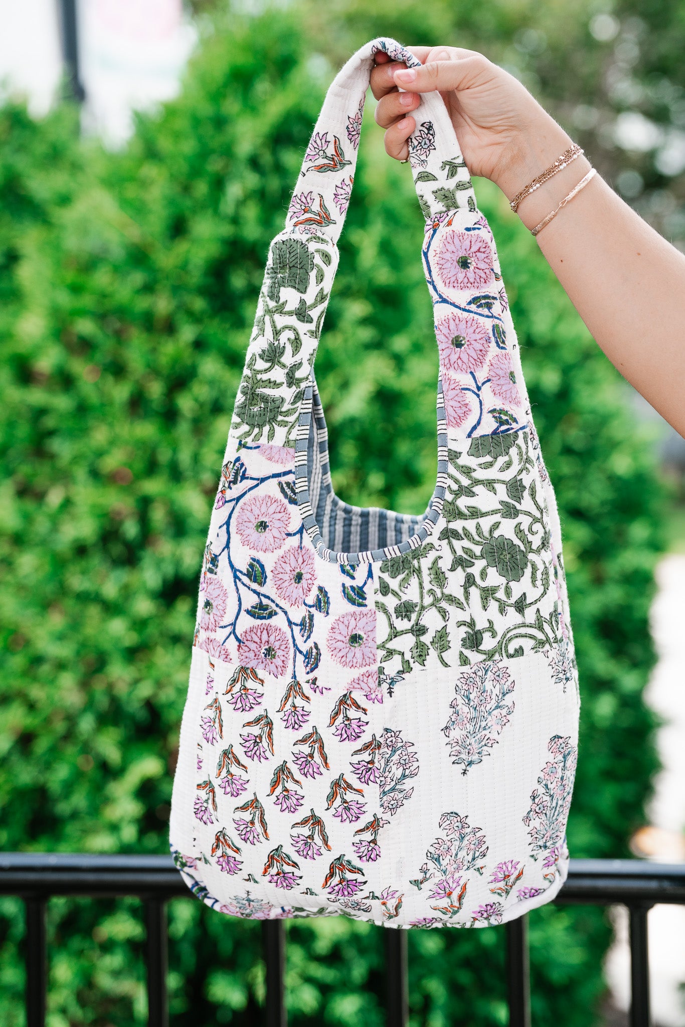 Lavender Fields Patchwork Shoulder Bag
