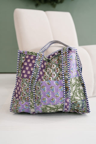 Spring Orchard Patchwork Tote