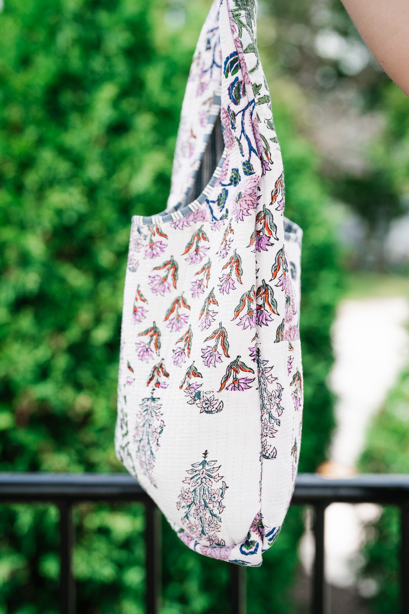 Lavender Fields Patchwork Shoulder Bag