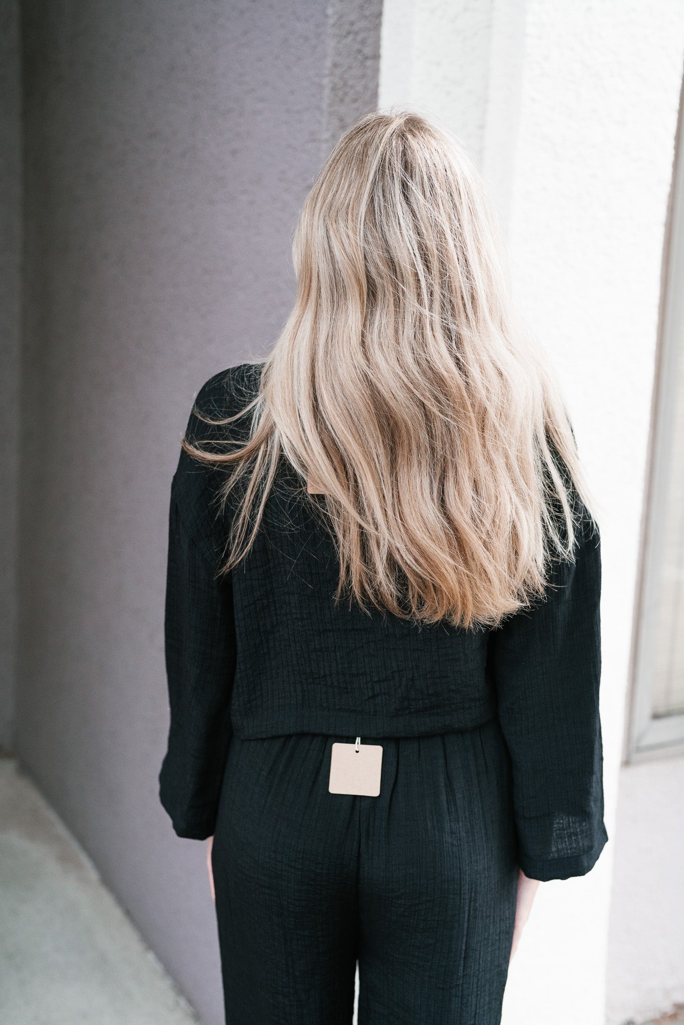 Serene Black Linen Top