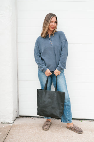 Hidden Valley Thermal Long Sleeve Top - Navy