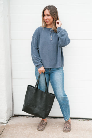 Hidden Valley Thermal Long Sleeve Top - Navy