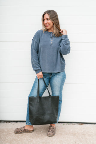 Hidden Valley Thermal Long Sleeve Top - Navy