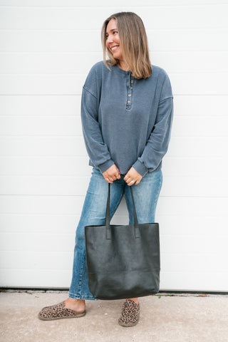 Hidden Valley Thermal Long Sleeve Top - Navy