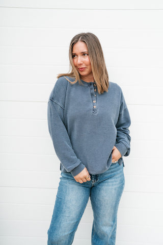 Hidden Valley Thermal Long Sleeve Top - Navy