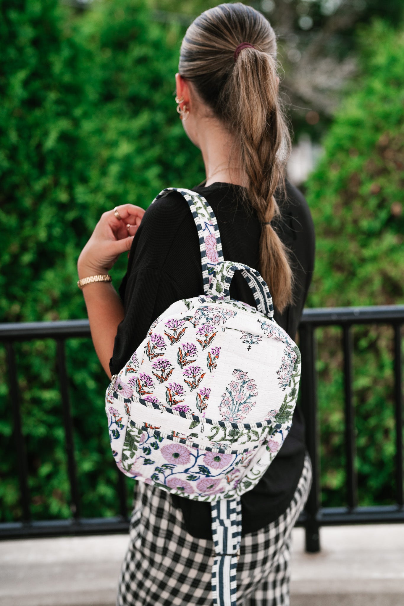 Lavender Fields Patchwork Mini Book Bag
