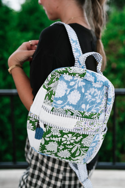 Ocean Dreams Patchwork Mini Book Bag