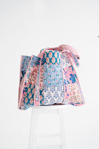Floral Daydream Patchwork Tote