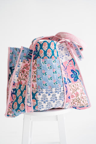 Floral Daydream Patchwork Tote