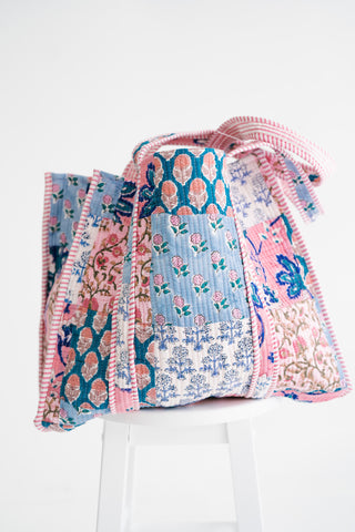 Floral Daydream Patchwork Tote